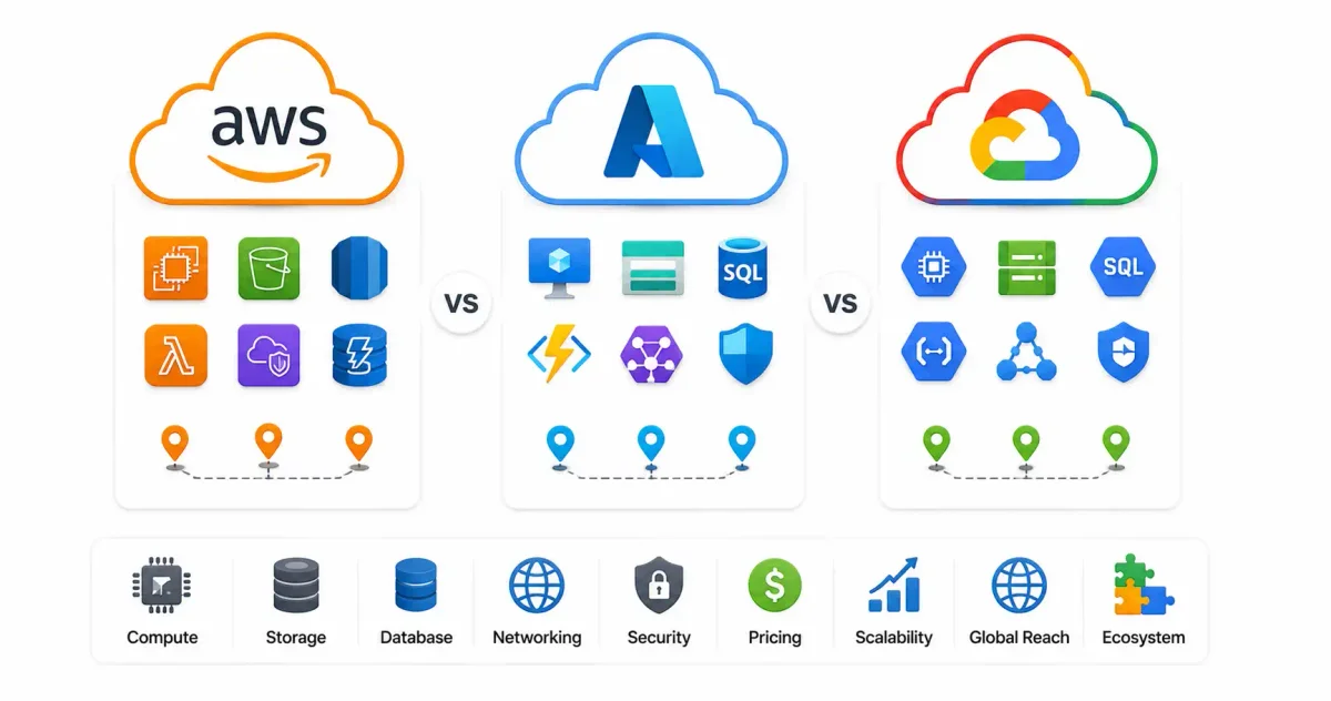 AWS vs Azure vs Google Cloud: 2026 Comparison