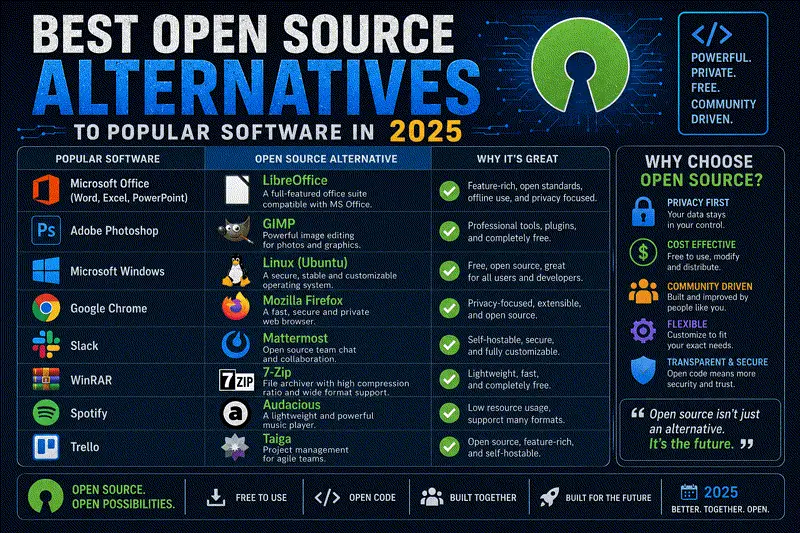 Cover image for Best Open Source Software Alternatives in 2026 Guide