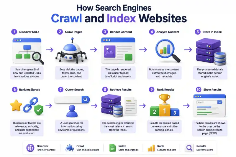 Cover image for How Search Engines Crawl and Index Websites