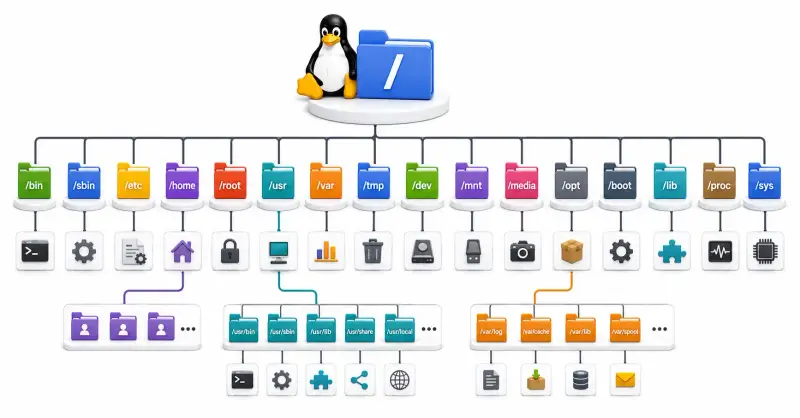 Cover image for Linux Filesystem Hierarchy Explained: 2026 Guide