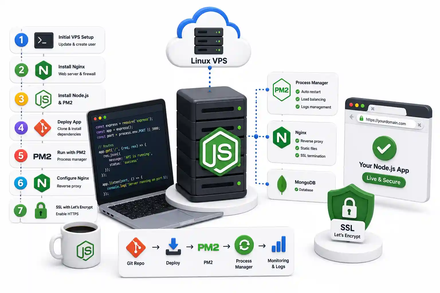 How to Deploy a Node.js Application to a Linux VPS (Step-by-Step)