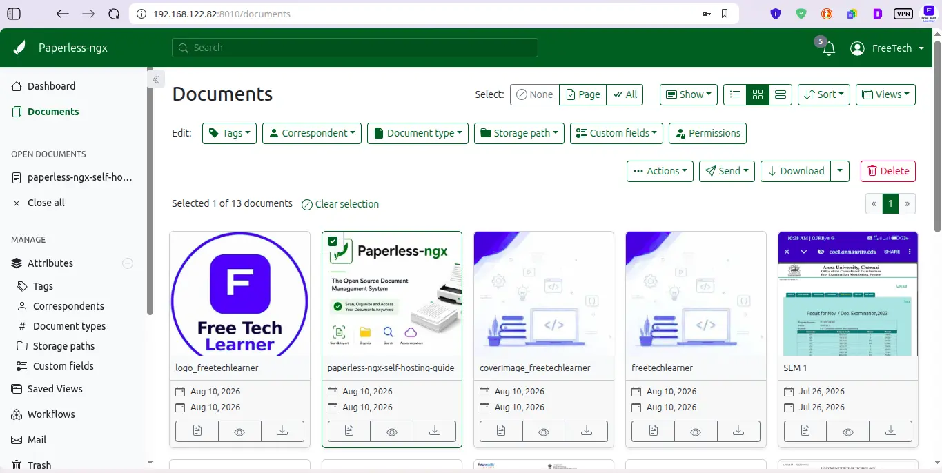 Paperless-ngx Uploads Dashboard View & OCR Text Selection Paperless-ngx Uploads Dashboard View & OCR Text Selection