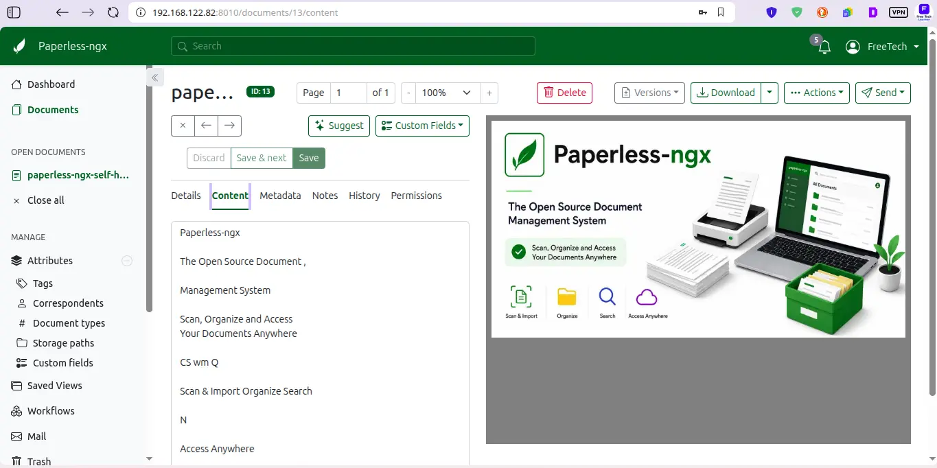 Document Detail View & OCR Text Selection Document Detail View & OCR Text Selection